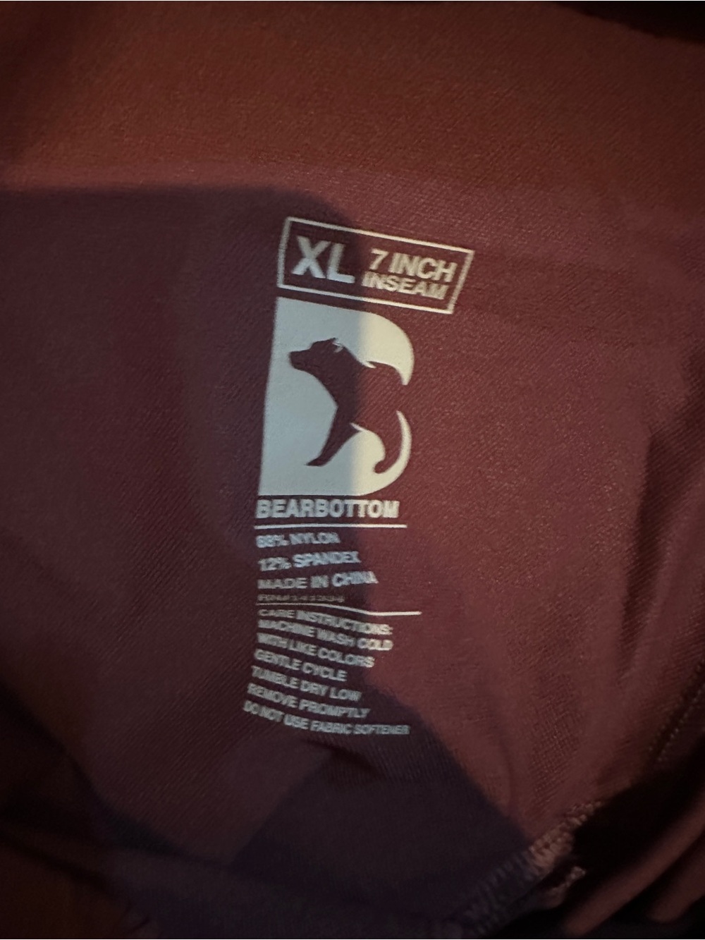 Bearbottom Tour Shorts Mens Size XL Stretch 7 Inch Inseam Performance Burgundy - Picture 3 of 5